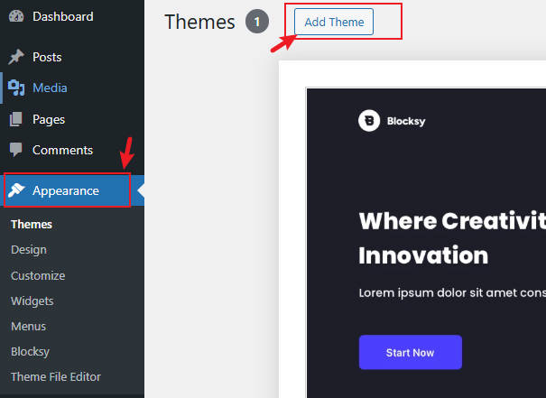 wordpress theme add theme.jpg
