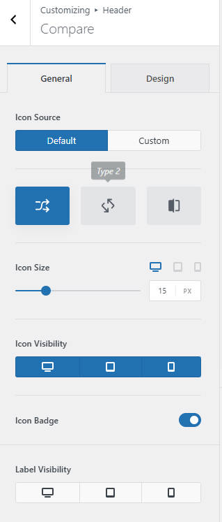 Blocksy Header Elements – Compare 对比元素