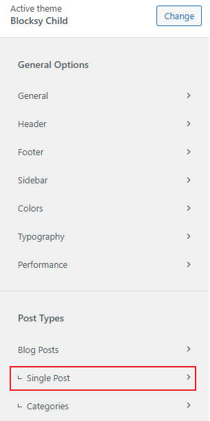 Blocksy Single posts type settings 单篇文章设置